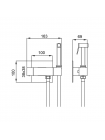 Гигиенический душ скрытого монтажа с термостатом Koer KB-24038-01 хром KR5964