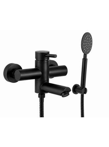 Смеситель для ванны чёрный Mixxus SUS-009 Euro Black из нержавеющей стали SUS304 MI6044