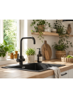 Смеситель для кухни с краном под фильтр Mixxus DAX-021-G Black MI6078