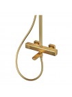 Душевая система тропический душ Mixxus Premium VIRGO 009-J BRUSHED GOLD с термостатом MI6649