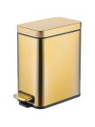 Прямоугольное ведро для мусора с плавным закрытием Mixxus Quadro-TC0105 Brushed Gold 5 л золото MI8394