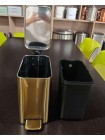 Прямоугольное ведро для мусора с плавным закрытием Mixxus Quadro-TC0105 Brushed Gold 5 л золото MI8394