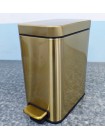 Прямокутне відро для сміття з плавним закриттям Mixxus Quadro-TC0105 Brushed Gold 5 л золото MI8394