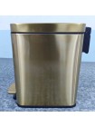 Прямоугольное ведро для мусора с плавным закрытием Mixxus Quadro-TC0105 Brushed Gold 5 л золото MI8394