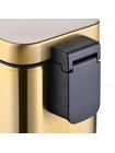 Прямоугольное ведро для мусора с плавным закрытием Mixxus Quadro-TC0105 Brushed Gold 5 л золото MI8394