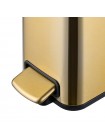 Прямоугольное ведро для мусора с плавным закрытием Mixxus Quadro-TC0105 Brushed Gold 5 л золото MI8394