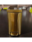 Прямокутне відро для сміття з плавним закриттям Mixxus Quadro-TC0105 Brushed Gold 5 л золото MI8394