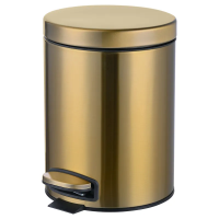 Ведро для мусора с педалью с плавным закрытием Mixxus Ellipse-TC0205 Brushed Gold 5л MI8400
