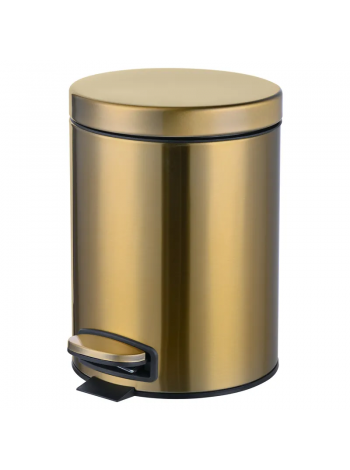 Відро для сміття з педаллю та плавним закриттям  Mixxus Ellipse-TC0205 Brushed Gold 5л MI8400