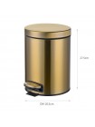 Відро для сміття з педаллю та плавним закриттям  Mixxus Ellipse-TC0205 Brushed Gold 5л MI8400