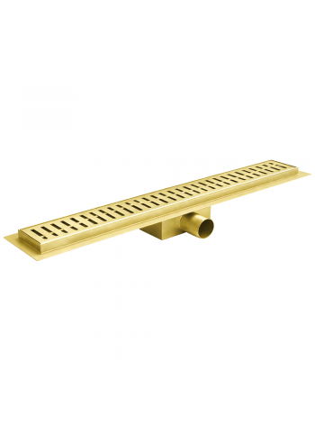 Трап для душевой кабины 700 мм Koer FD35-70x700-Brushed Gold с сухим затвором AC0718