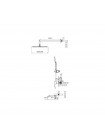 Душевая система скрытого монтажа Koer KB-66007-05 KR3465 чёрная
