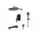 Душевая система скрытого монтажа чёрная Koer KB-64008-05 KR3477