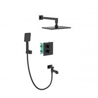 Душова система з термостатом вбудована Koer KB-67011-05 KR4727 чорна