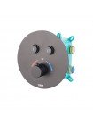 Вбудована душова система з термостатом Koer KB-67012-05 чорного кольору KR4729