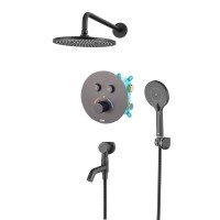 Встраиваемая душевая система с термостатом Koer KB-67012-05 черный KR4729
