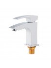 Koer KB-10007-04 Змішувач для умивальника білий-хром KR5149 - Краща ціна