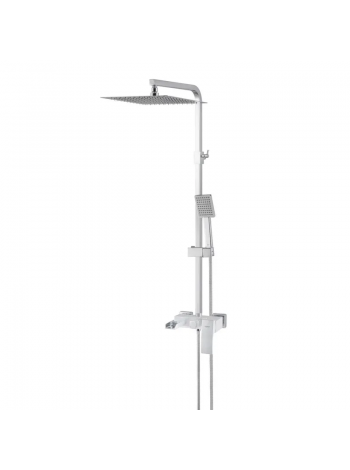 Душова система KOER KB-58007-04 із змішувачем водоспад білий-хром KR5161