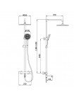 Душова система з термостатом Koer KB-57029-05 чорна KR5491