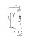 Душова система з термостатом Koer KB-57029-12 матове золото KR5956