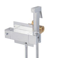 Гигиенический душ скрытого монтажа с термостатом Koer KB-24038-01 хром KR5964