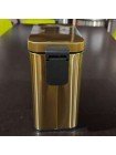 Прямокутне відро для сміття з плавним закриттям Mixxus Quadro-TC0105 Brushed Gold 5 л золото MI8394