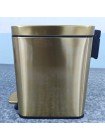 Прямокутне відро для сміття з плавним закриттям Mixxus Quadro-TC0105 Brushed Gold 5 л золото MI8394