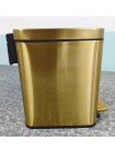 Прямокутне відро для сміття з плавним закриттям Mixxus Quadro-TC0105 Brushed Gold 5 л золото MI8394