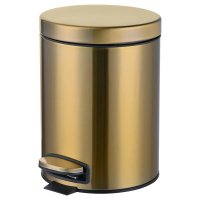 Ведро для мусора с педалью с плавным закрытием Mixxus Ellipse-TC0205 Brushed Gold 5л MI8400