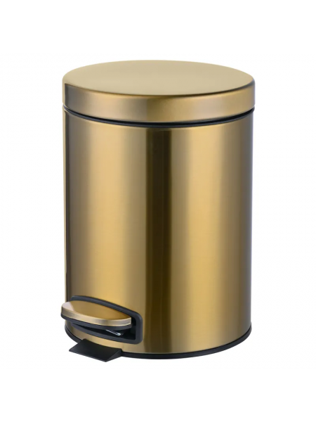 Ведро для мусора с педалью с плавным закрытием Mixxus Ellipse-TC0205 Brushed Gold 5л MI8400