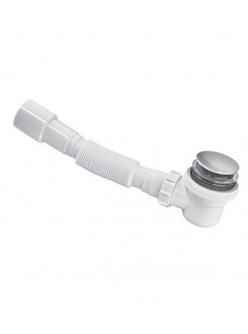 Сифон для душового піддону Zerix SD-03 Click-Clack випуск 70мм білий 1 1/2 KR3405