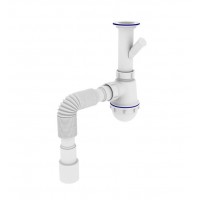 Сифон для кухни Zerix SK-01-B 1 1/2 x40 с литым выпуском и отводом для стиральной машины ZX4951