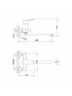 Frap Смеситель для ванной F22703-B