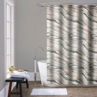 Шторка для ванной или душа Trento Marble 180х200, черный с белым