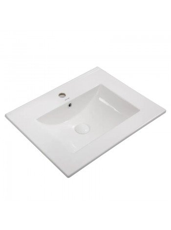 Раковина на стільницю Mixxus Premium CUBIC-1501 610х460х170 мм з отвором під змішувач та переливом