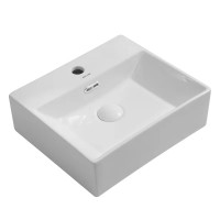 Раковина подвесная Mixxus Premium QUADRO-0205 410х360х130 мм с отверстием под смеситель и переливом