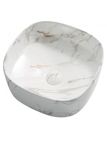 Умивальник на стільницю Mixxus Premium DIVERSE-0104 MARBLE 370х370х135 мм MP6537