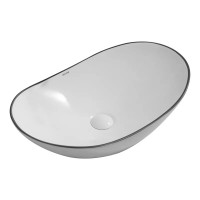 Раковина чаша в ванную Mixxus Premium WAVE-0105 EDGE BLACK 620х360х160 мм MP6556