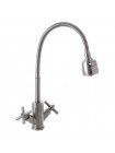 Кухонный смеситель с гибким изливом MIXXUS DVE 011 SS2823 из нержавеющей стали
