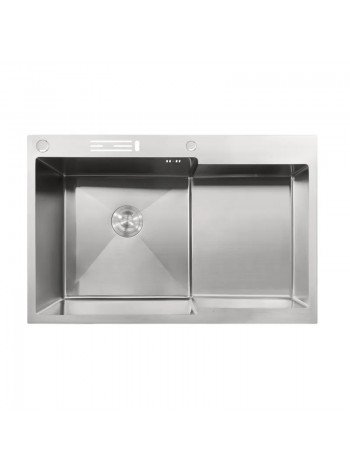 Мийка кухонна з нержавіючої сталі Mixxus MH7849L-HK Nano-Silver MX1935