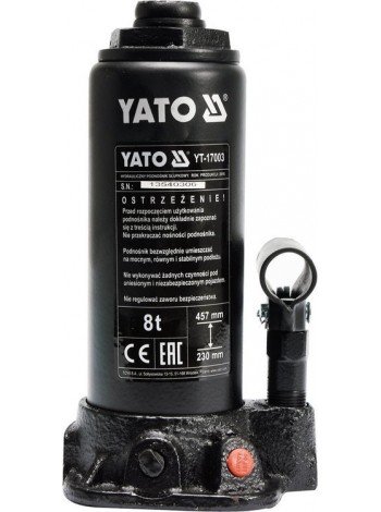 Гидравлический домкрат для авто 8тонн Yato YT-17003
