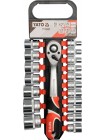 Набор торцевых головок с трещоткой 1/2″ 8-32 мм Yato YT-38681