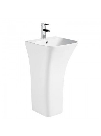 Раковина напольная Mixxus BEVEL-1101 с отверстием под смеситель и переливом 450х435х835 мм MI6697