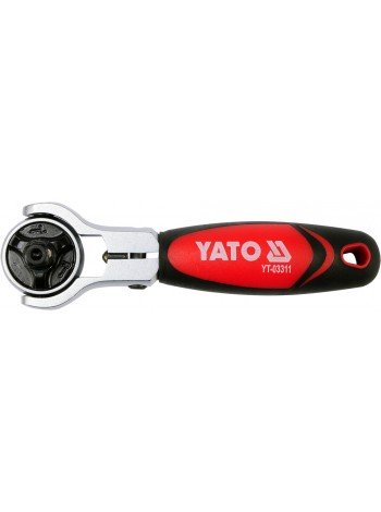 Тріскачка реверсивна 72 зубця 1/4 115 мм Yato YT-03311
