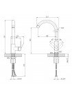 Смеситель для кухни Kroner KRM Fulda - W030 белый хром