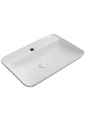 Раковина накладна Mixxus Premium BEVEL-0203 600х405х120 мм з отвором під змішувач MP6513