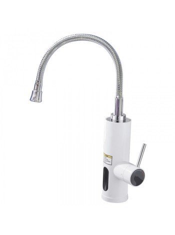 Кран водонагреватель проточный для кухни с гибким гусаком Wezer SDR-F06