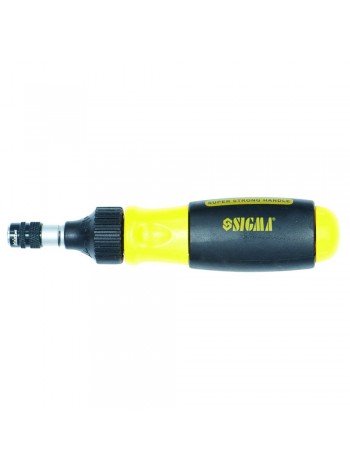 Отвертка с ограничением усилия + биты 3шт CrV Sigma (4002081)