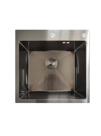 Мойка кухонная из нержавеющей стали Mixxus MH5050 Decor Nano-Black графит MX1929
