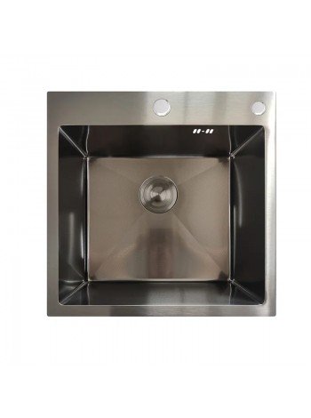 Мийка кухонна з нержавіючої сталі Mixxus MH5050 Decor Nano-Black графіт MX1929